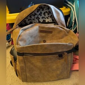 Petunia Pickle Bottom Leather Diaper Bag